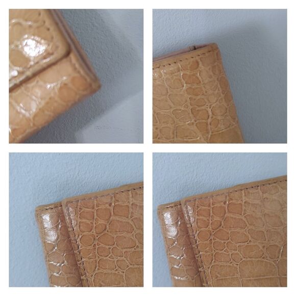 Miu Miu croc-embossed bifold wallet VGUC - Picture 9 of 10